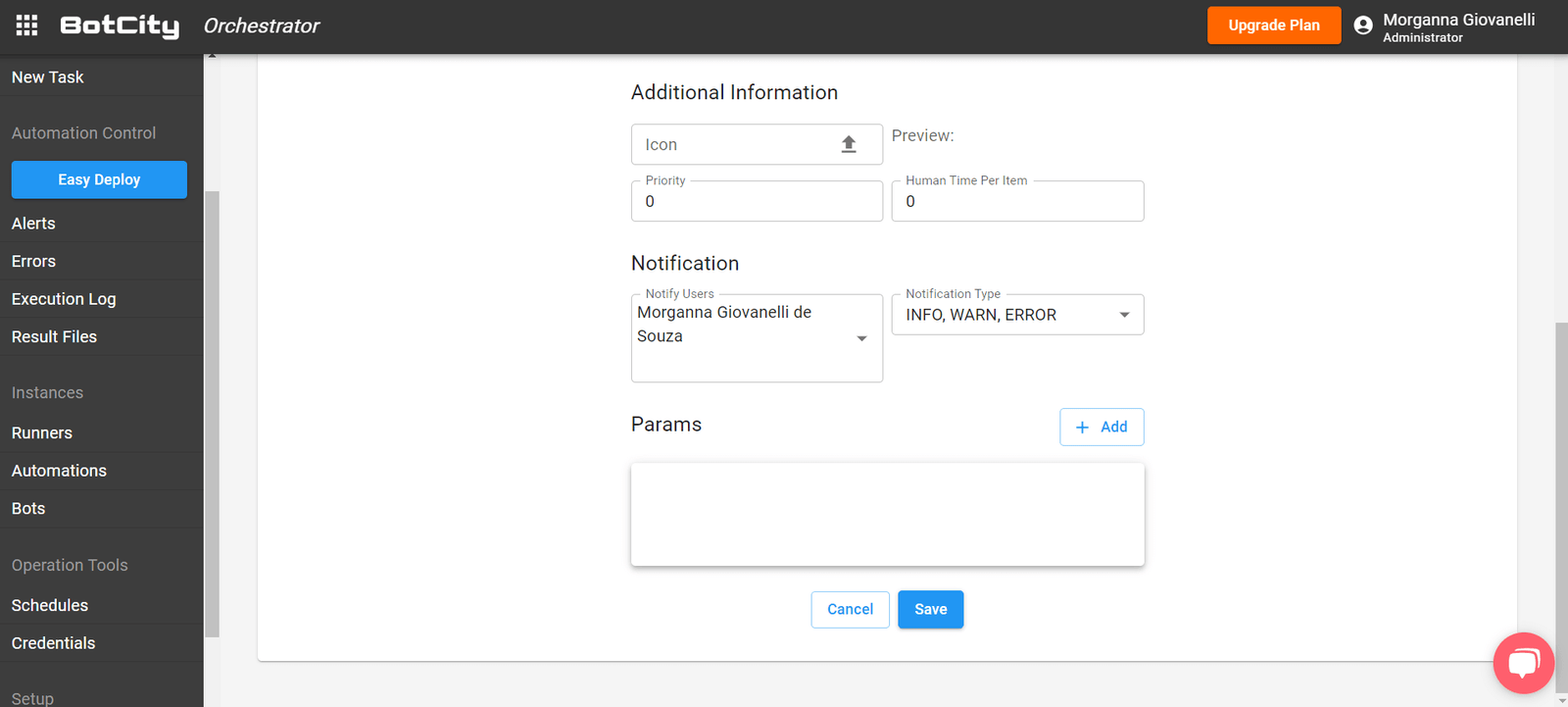 A screenshot of the automation editing screen focuses on the notifications part for alerts.